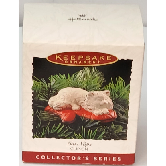 CAT Naps #2 Vintage Clip-On Hallmark Keepsake Ornament 1995 - Picture 10 of 11